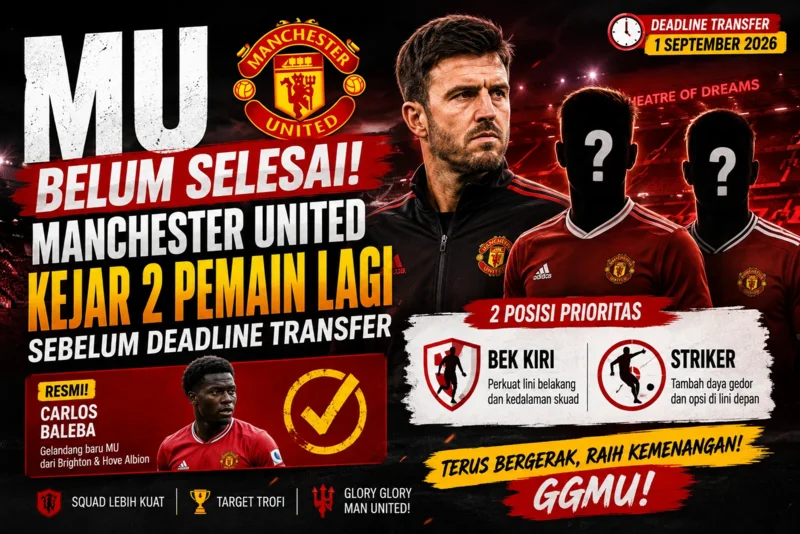 MU Belum Selesai! Manchester United Kejar 2 Pemain Lagi Sebelum Deadline Transfer.webp
